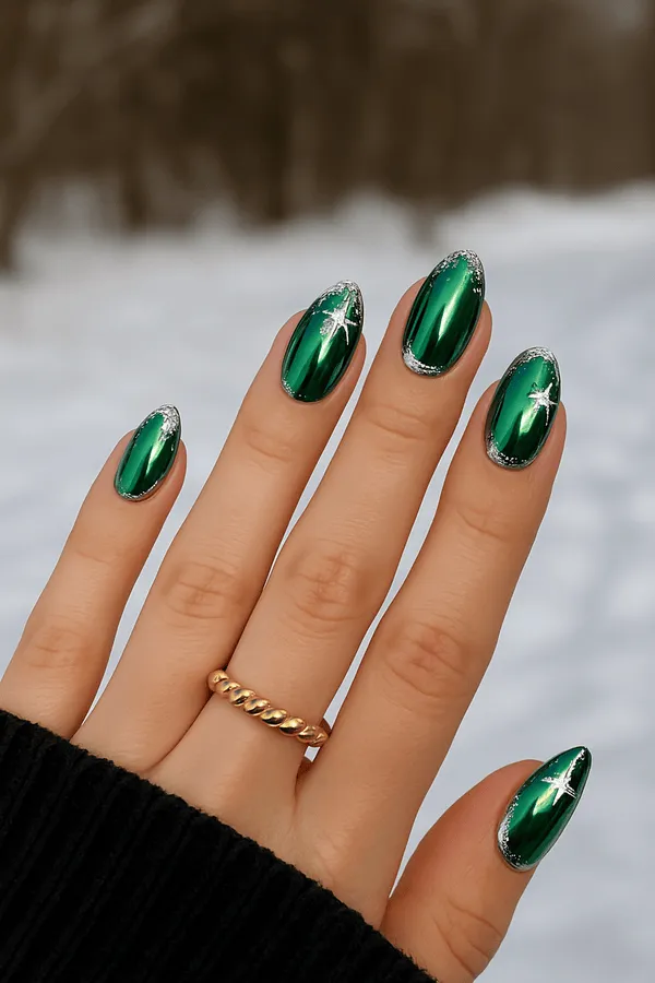 Chrome Christmas Nails