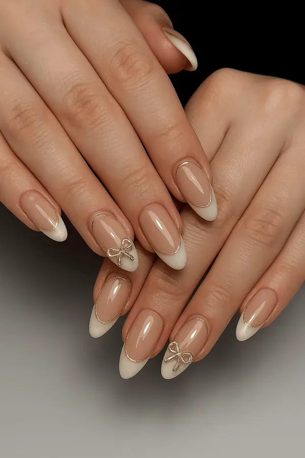 Bow Christmas Nails