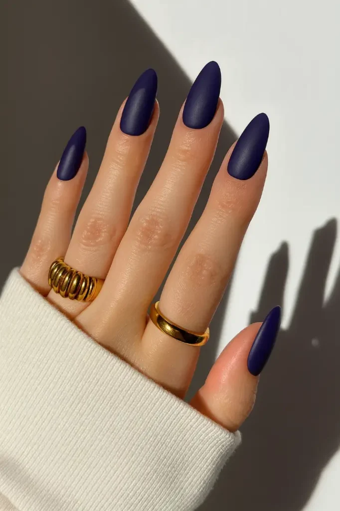 Blue Christmas Nails