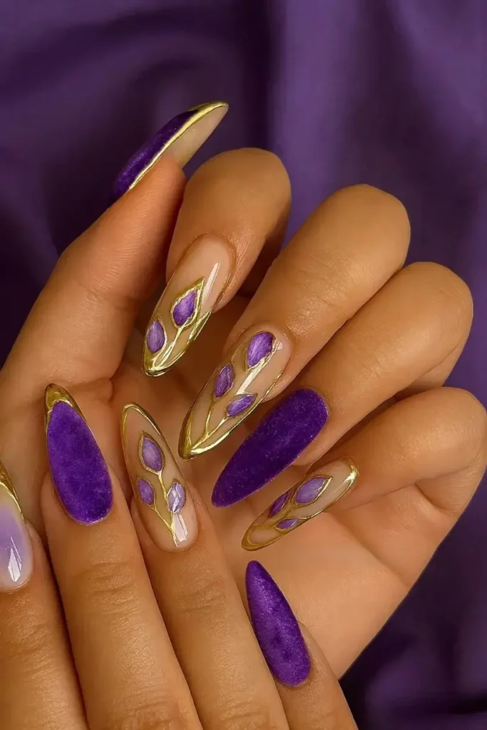Purple Holiday Nails