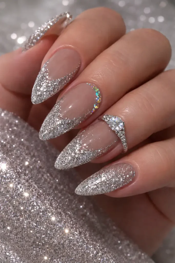 Sparkly New Year’s Nails