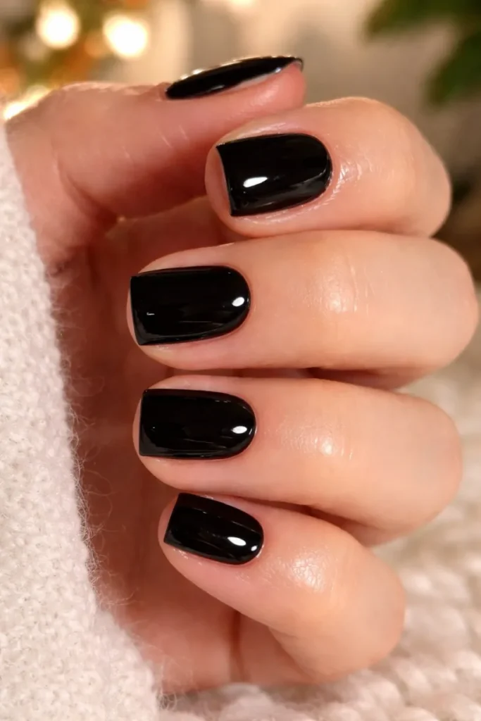 Black Christmas Nails