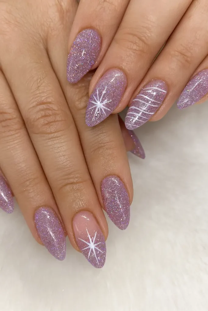 Purple Holiday Nails