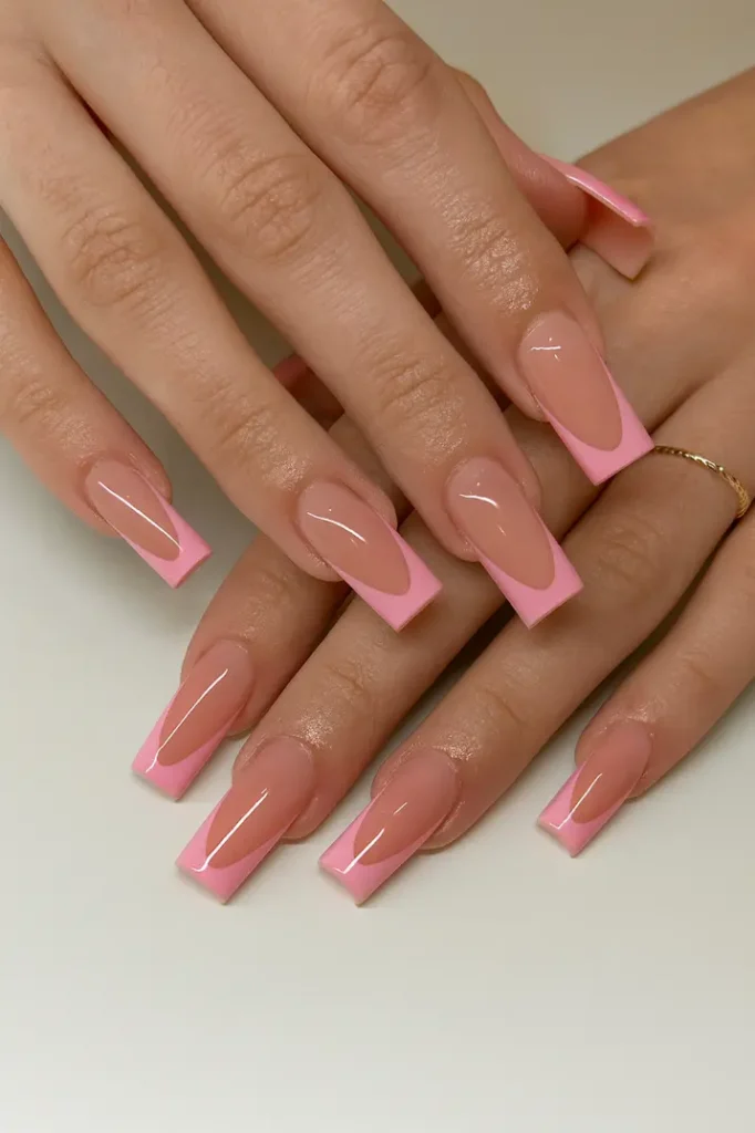 Pink Christmas Nails