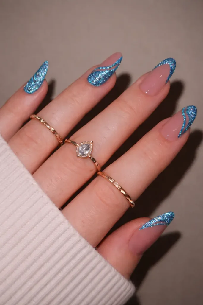 Sparkly New Year’s Nails