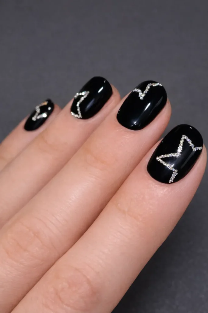 Black Christmas Nails