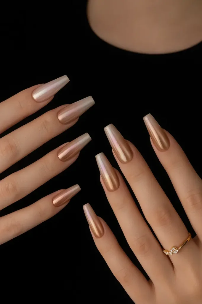 Winter Chrome Nails