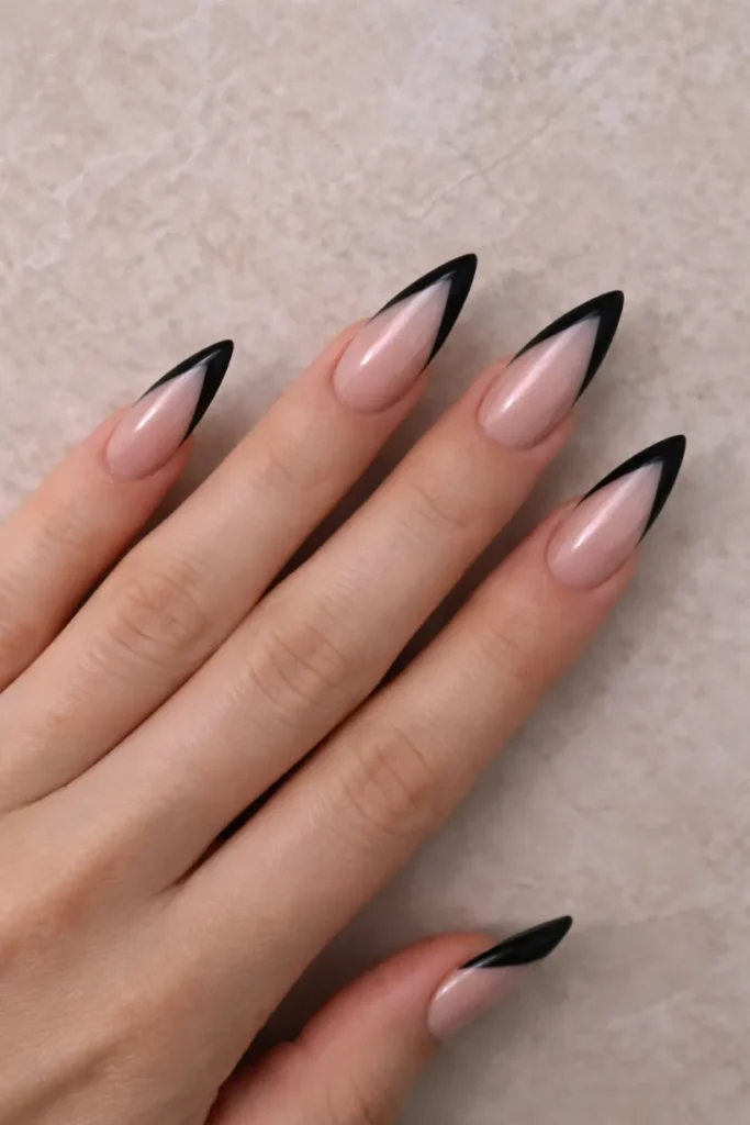 Black Christmas Nails