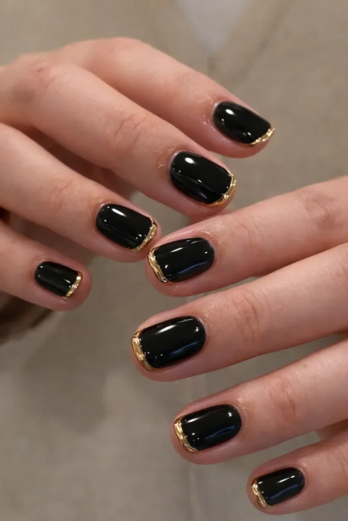 Black Christmas Nails