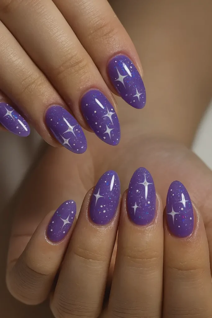 Purple Holiday Nails