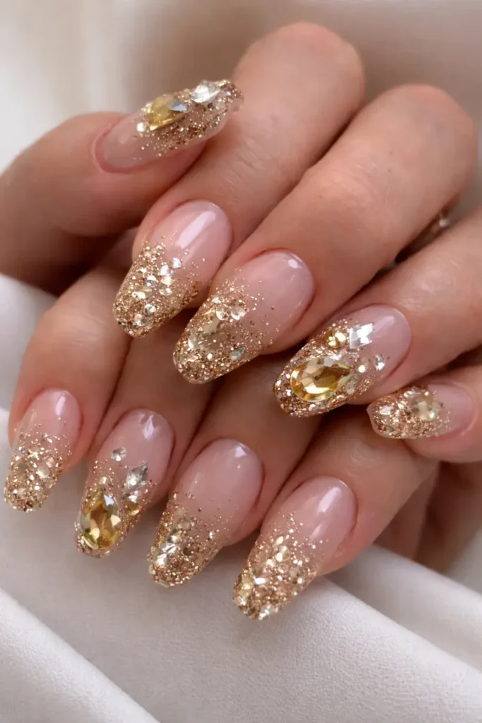 Sparkly New Year’s Nails