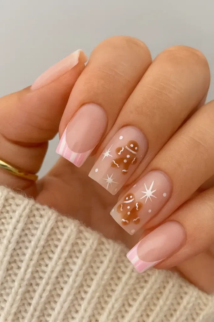 Pink Christmas Nails