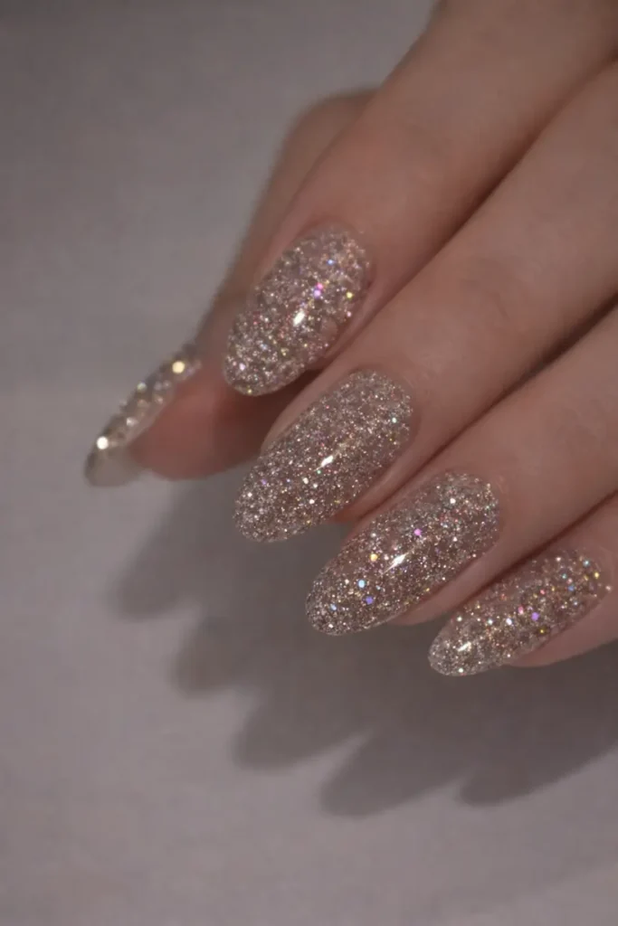 glitter nails