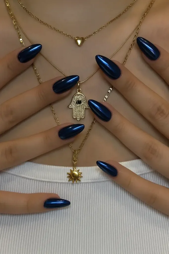 Winter Chrome Nails