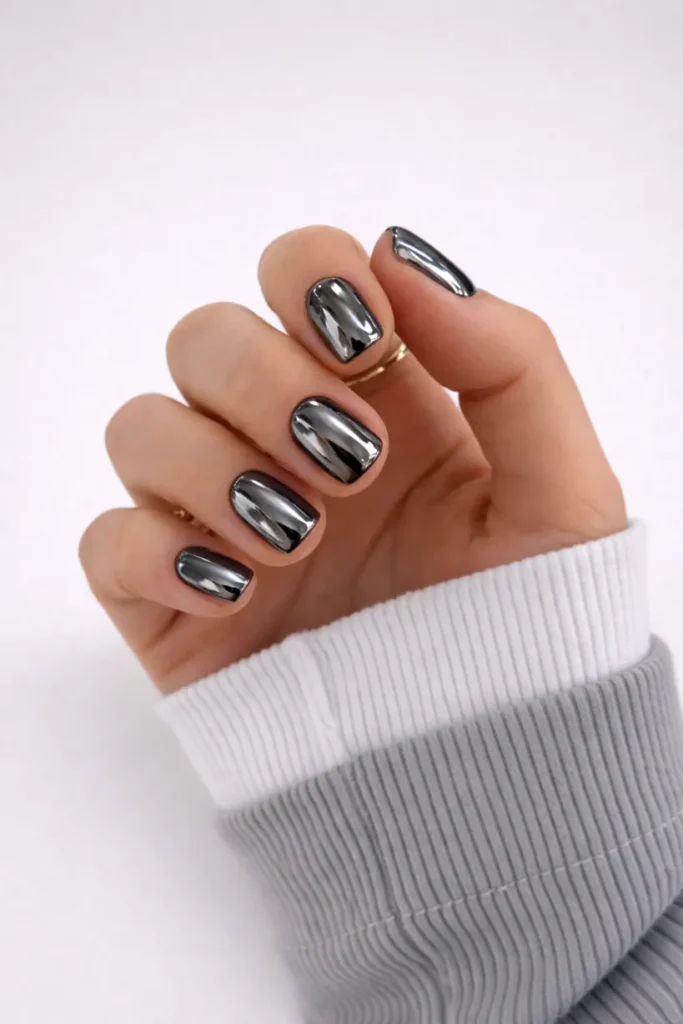 Black Christmas Nails