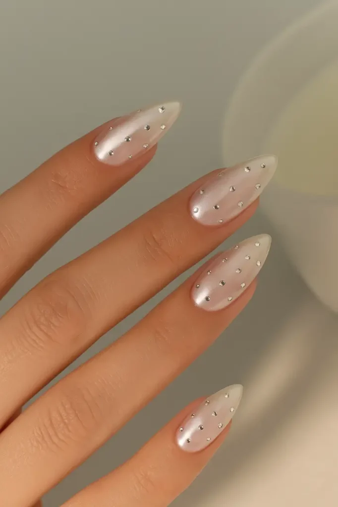 Winter Chrome Nails