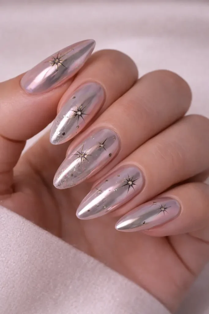 Sparkly New Year's Nails