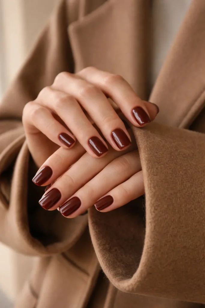 Cherry Brown Nails