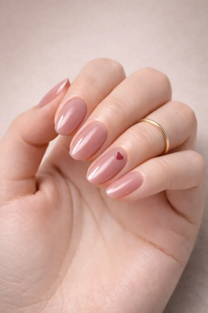 Almond Valentine’s Nails