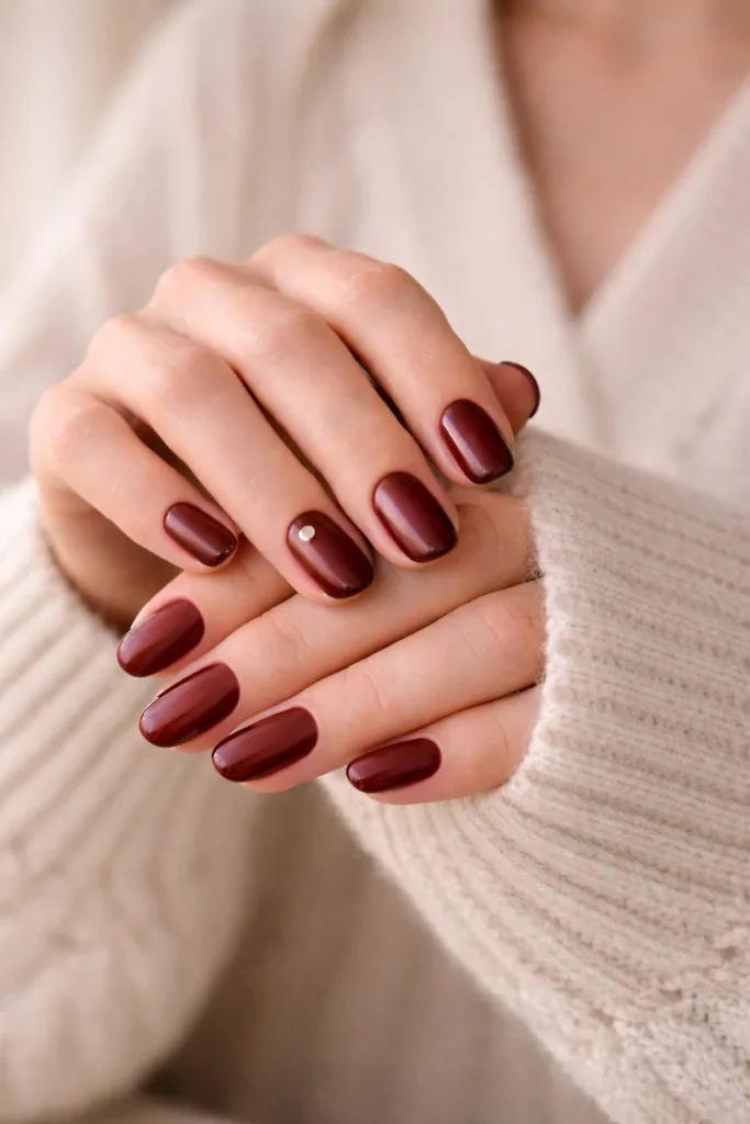 Cherry Brown Nails