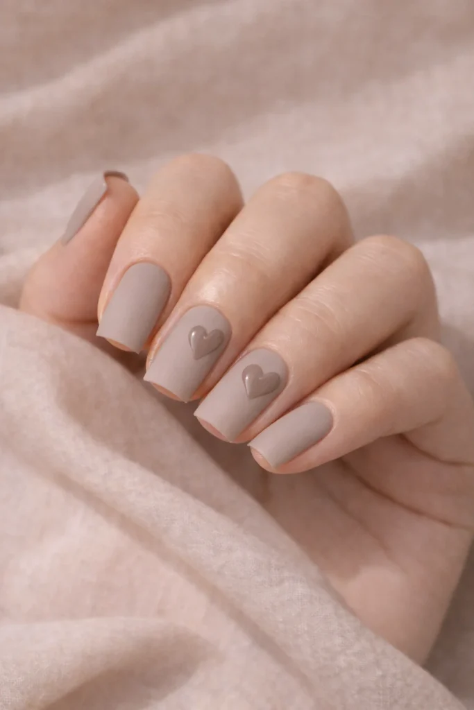 Square Valentine’s Nails