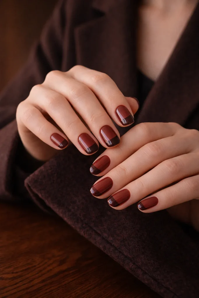 Cherry Brown Nails