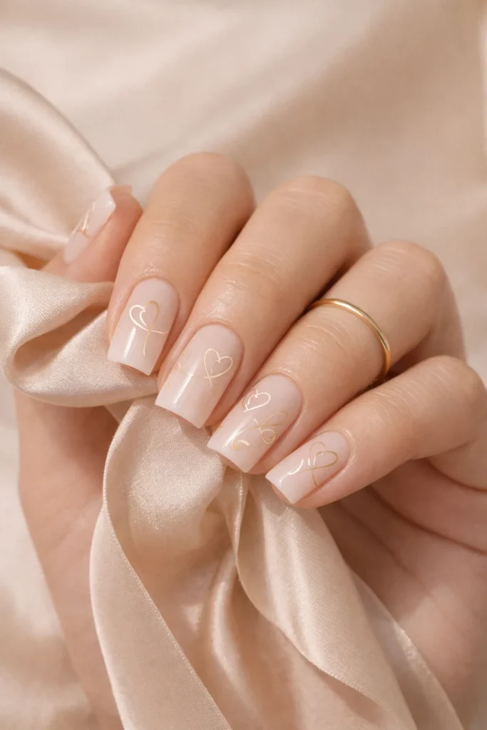 Square Valentine’s Nails