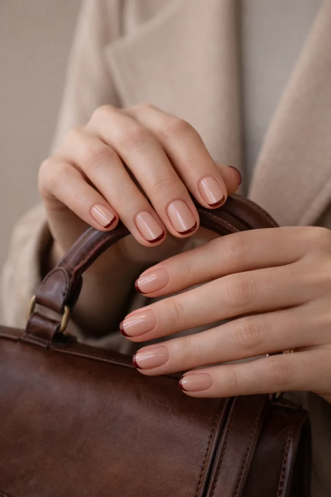 Cherry Brown Nails