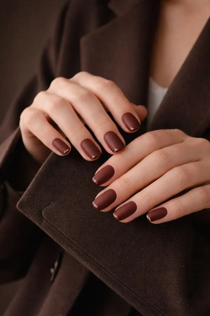 Cherry Brown Nails