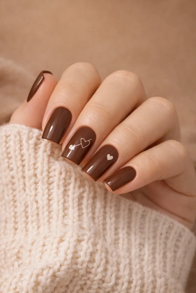 Square Valentine’s Nails