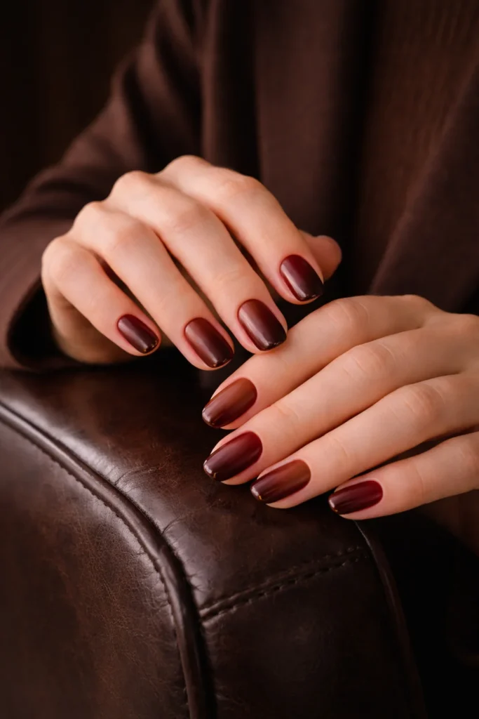 Cherry Brown Nails