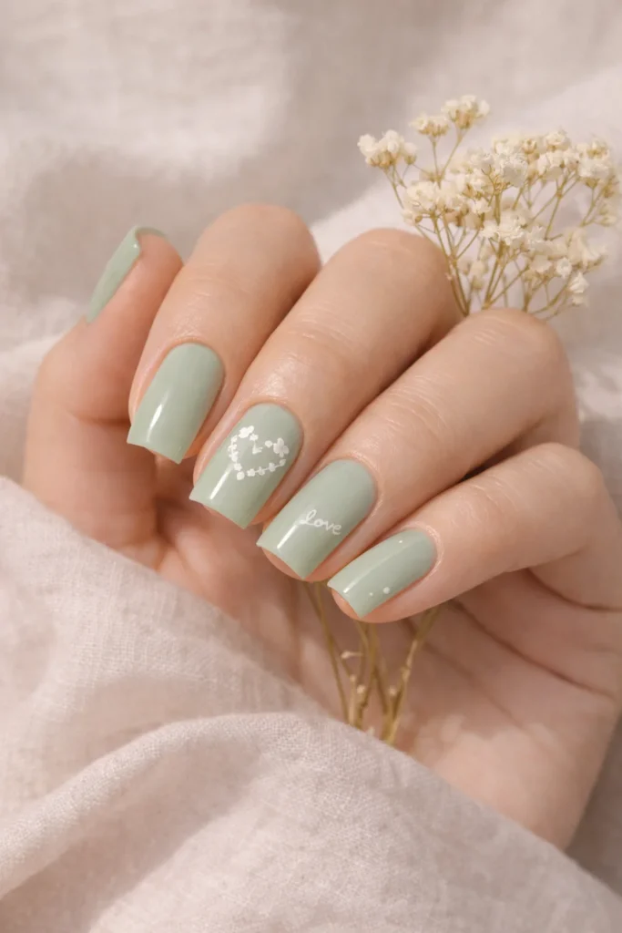Square Valentine’s Nails