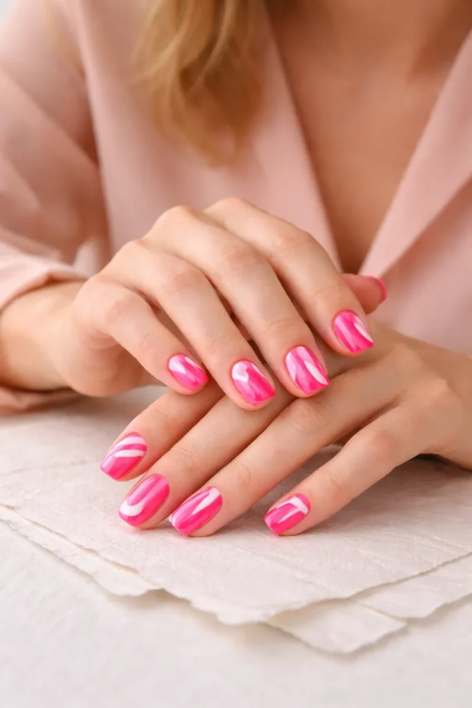 Hot Pink Nails