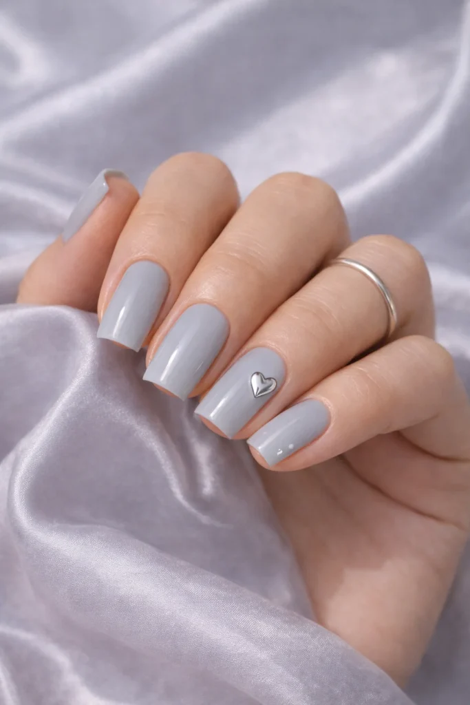 Square Valentine’s Nails