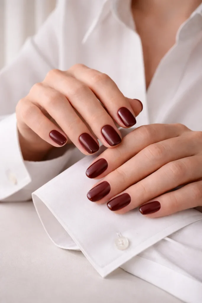 Cherry Brown Nails