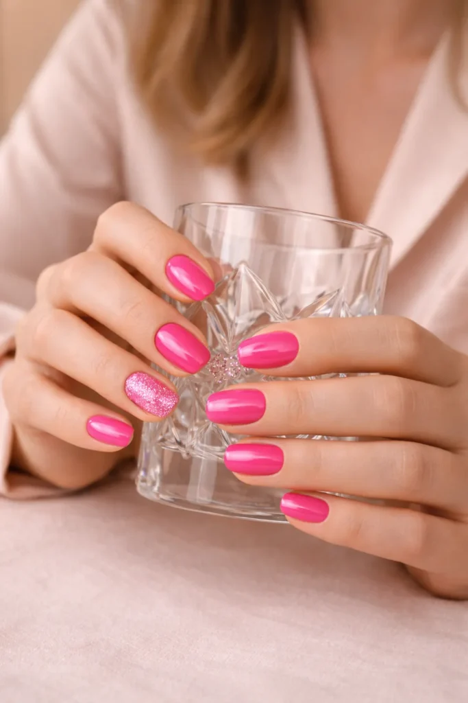 Hot Pink Nails