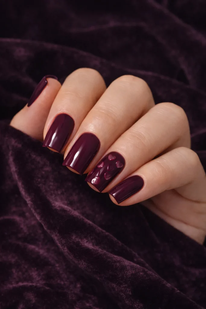 Square Valentine’s Nails