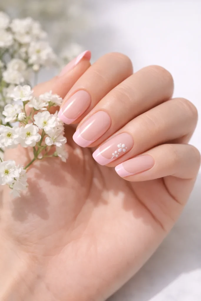 Pink French Tip Nails