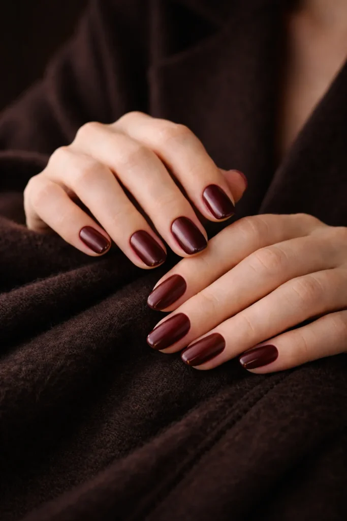 Cherry Brown Nails