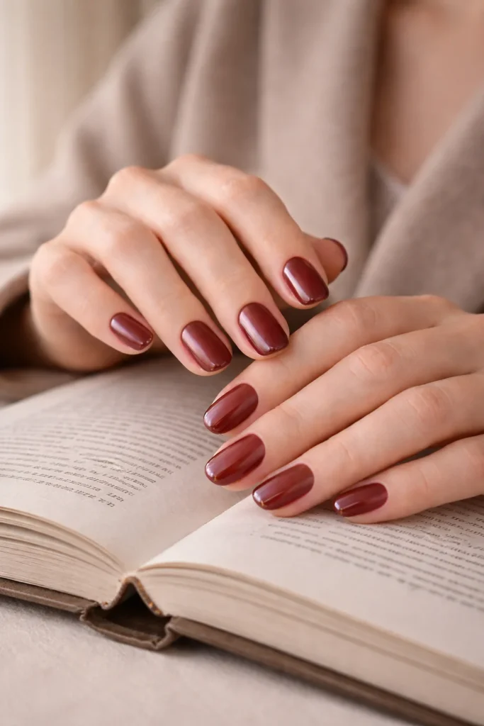 Cherry Brown Nails