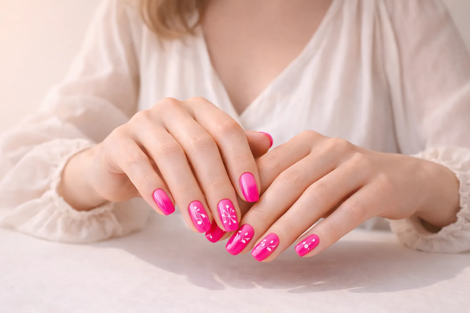 Hot Pink Nails