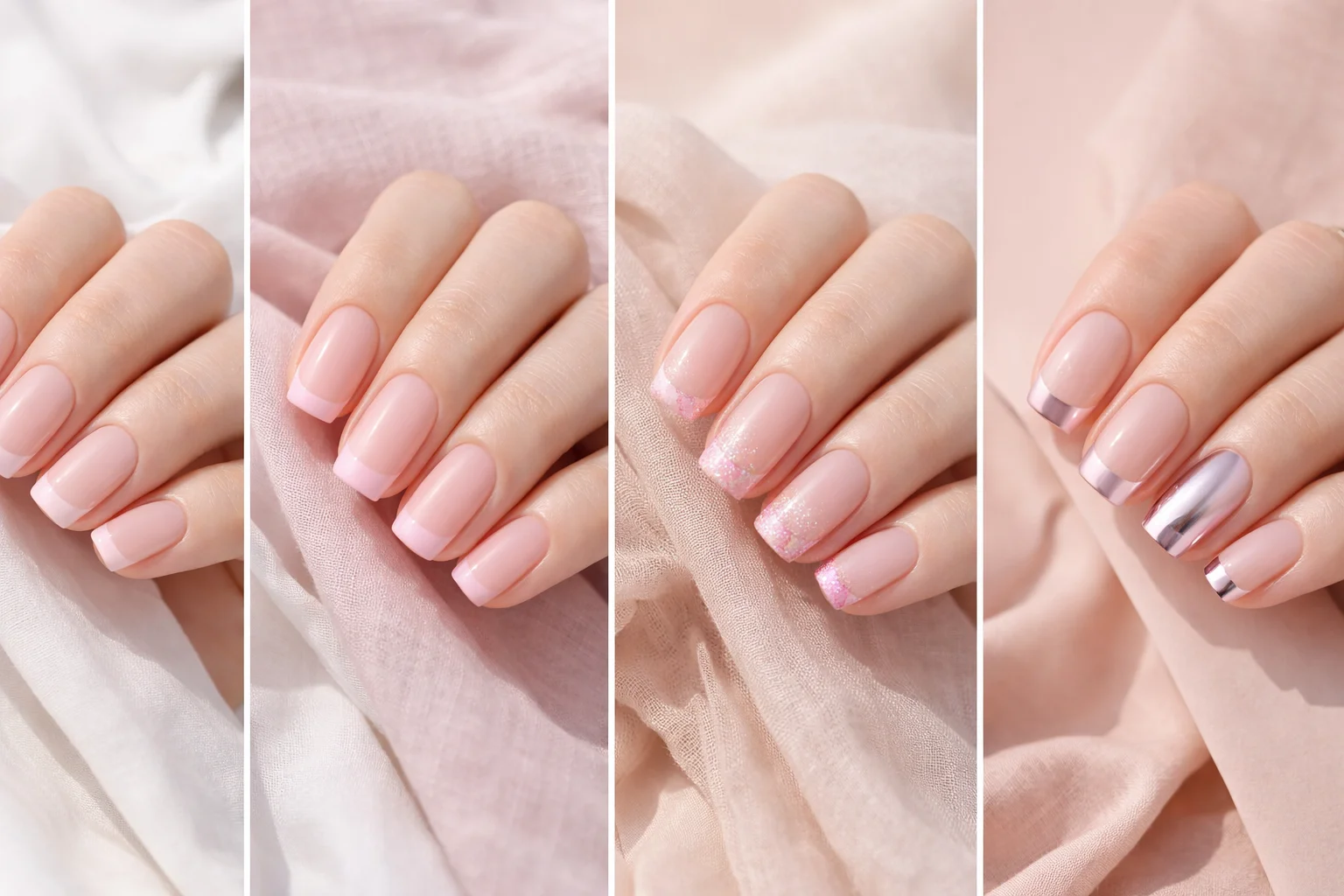 Pink French Tip Nails