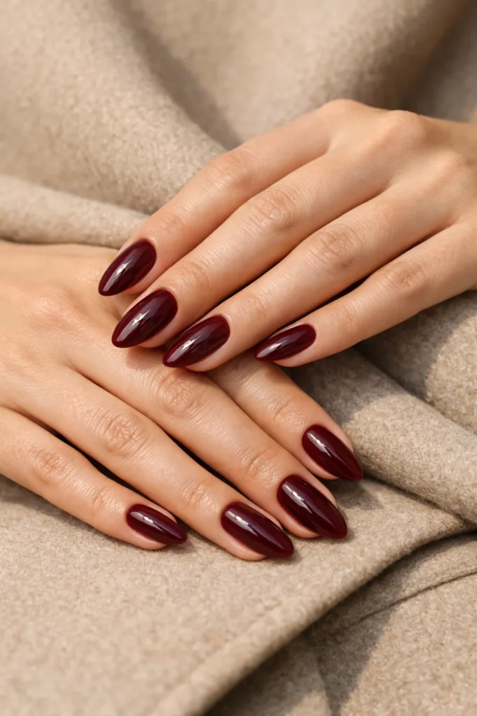 Almond Wine Nails