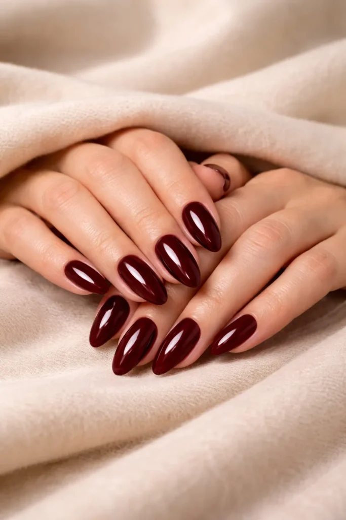Cherry Brown Nails