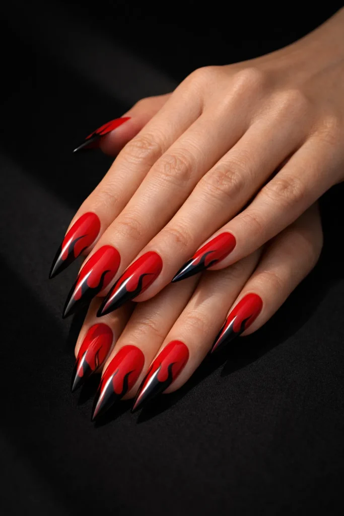 Bold Stiletto Nails