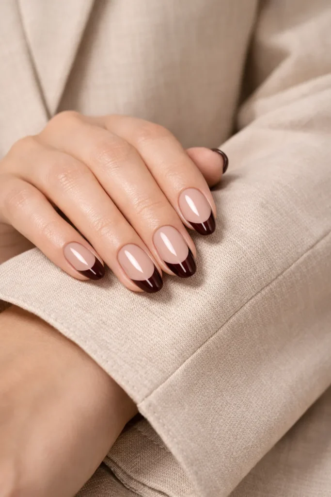 Cherry Brown Nails