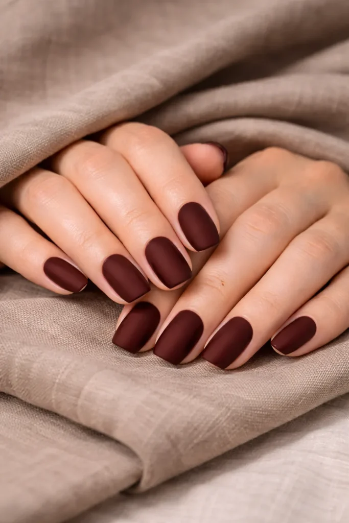 Cherry Brown Nails