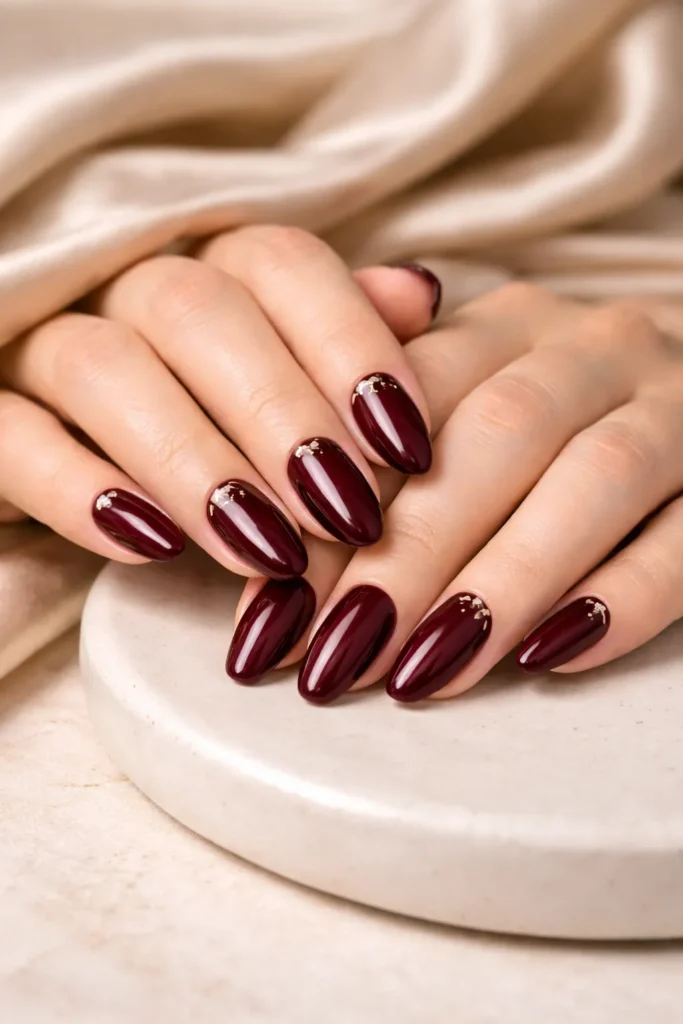 Cherry Brown Nails