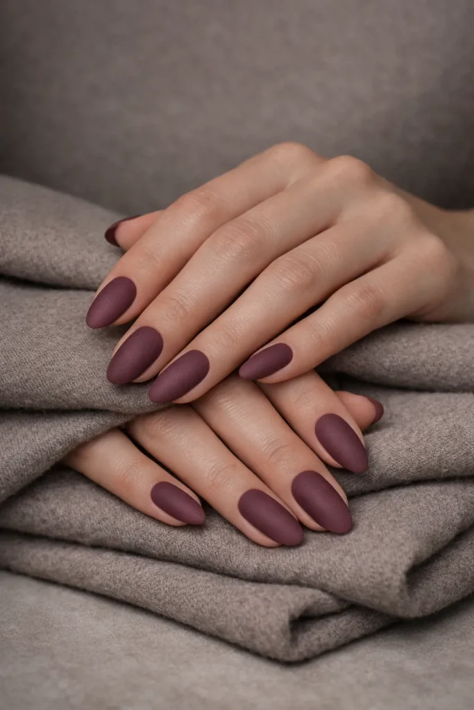 Almond Wine Nails