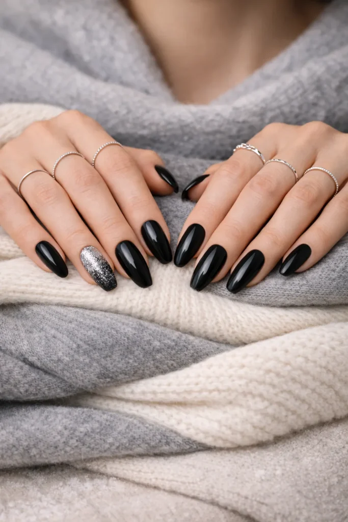 Black Winter Nails